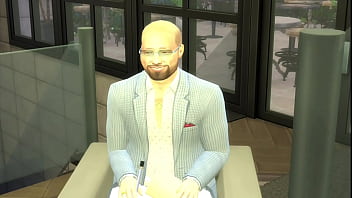 The boss hires a sexy woman and tests her on the stairs