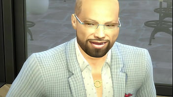 The boss hires a sexy woman and tests her on the stairs