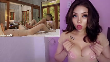 Masturbandome con la amante caliente jugando con el pene