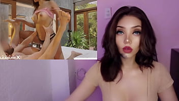 Masturbandome con la amante caliente jugando con el pene