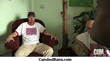 Nice ebony fucked by several white guys in all holes 16