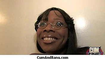 Nice ebony fucked by several white guys in all holes 16