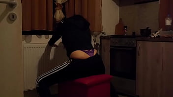 Milfycalla workout clothes try on with pee fetish preview