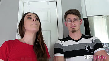 Looks like we have to share a bed step sister should we fuck too