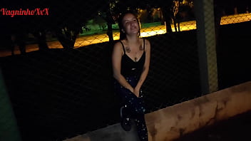 Vagninho e holy rubi hot skinny girl pissing and showing off showing her beautiful ass in a public park