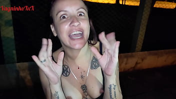 Vagninho e holy rubi hot skinny girl pissing and showing off showing her beautiful ass in a public park