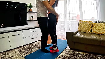 Fitness girl gets fucked hard by horny boyfriend