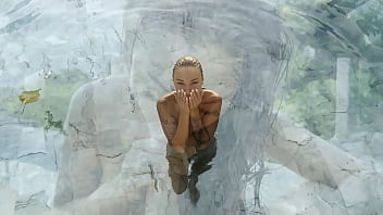 Monika fox blowjob and rimming in pool against sunset