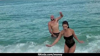 Slutty amateur babe is paid cash from some crazy public sex 17