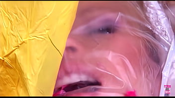 She engaged in intense anal intercourse with an anonymous individual wearing a mask in an unconventional chamber designed for pleasure