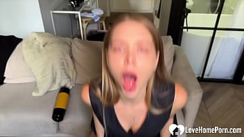 Blonde babe riding me in my office