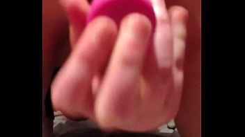 Teen enjoys vibrator