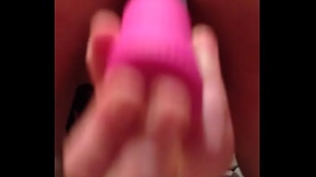 Teen enjoys vibrator