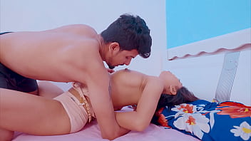 Naughty husband seduces her sexy wife on the bed