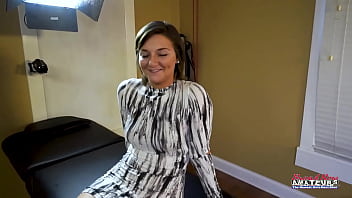 Busty brunette hottie kylie sucks a big cock and gets her wet pussy fucked