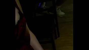 Bitch in dress with huge tits