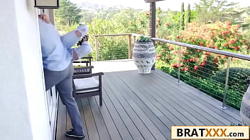 Tiny teen tried to spy ended up riding him hard for forgiveness