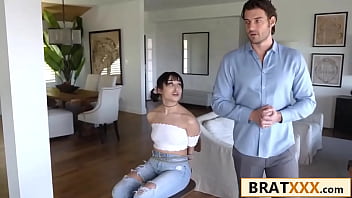 Tiny teen tried to spy ended up riding him hard for forgiveness