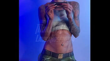 Charlotte rose lara croft body paint cosplay solo wank