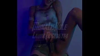 Charlotte rose lara croft body paint cosplay solo wank