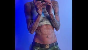 Charlotte rose lara croft body paint cosplay solo wank