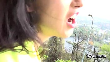 Elegant teenie gives oral pleasure in pov and gets soft pussy fucked