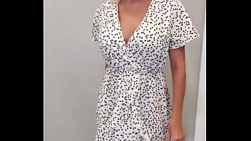 White dress with black heels try on haul