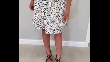 White dress with black heels try on haul