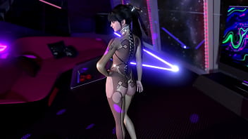 Shapely toned eve in ripped suit shows new set of special algorithms