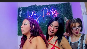 All the girls go headfirst into this boy's cock rough throat