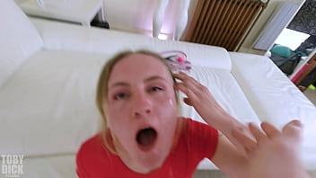 Bratty slut gets used by old man slapped until red in the face