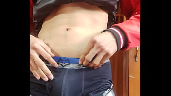 I was almost caught masturbating my cock in the living room