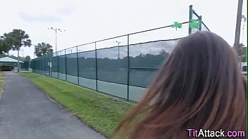 Buxom babe gets facial