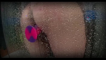 Spied on my chubby roomate trying her new toy in the shower almost dropped my phone trying to not get caught