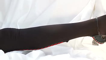 The lady's kinky footwear