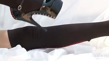 The lady's kinky footwear