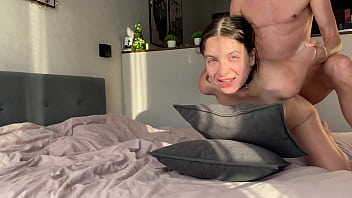 Drilling my brunette gf’s soaked asshole deep in intense anal fuckfest