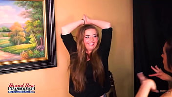 Petite blonde madelyn and horny brunette sofia finger each others pussy