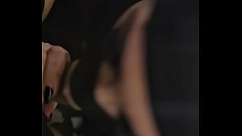 Goth slut sucks and swallows cum sensual upclose blowjob