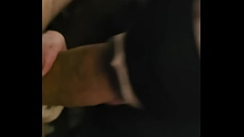 Goth slut sucks and swallows cum sensual upclose blowjob