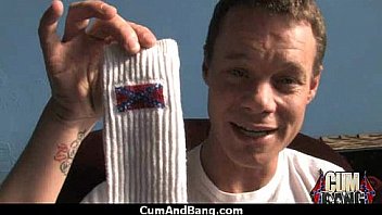 Busty ebony whore gangbanged and covered in cum 26