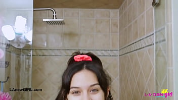 Sun kissed & serene model enjoys a sensual bath