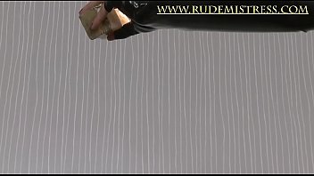 Puring wax on sub's small penis