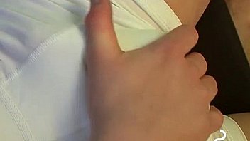 Budding phillip shows of his uncut crooked shaved dick