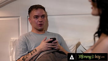 Horny stepmom enjoys hot sex with her stepson