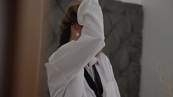 Sexy striptease with blowjob and pussy creampie