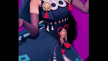 Qiqi sways to the beat with an unexpectedly charming dance her talismans glowing as if carrying a secret spell the little zombie’s moves are sweeter than you imagin