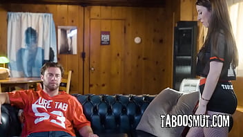 Stepdad fucks his teen stepdaughter during football half time Stepdad fucks his teen stepdaughter during football half time