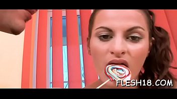 Aroused brunette alana adores oral games