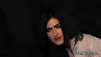 Steamy girl enjoys a deepthroat and plenty of load on her face